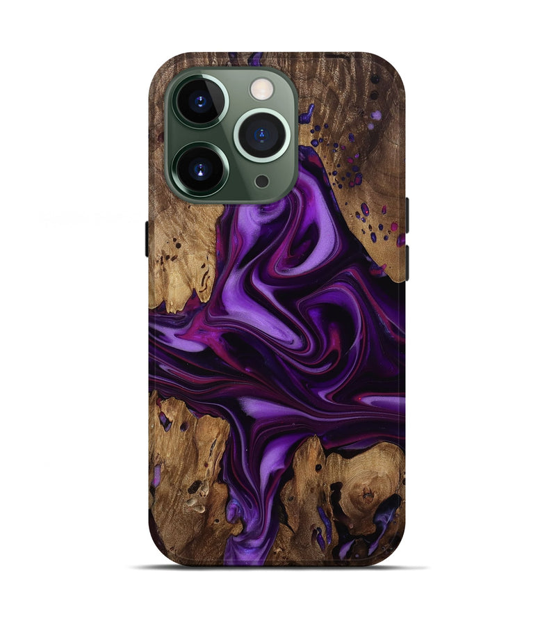 iPhone 13 Pro Wood Live Edge Phone Case - Giselle (Purple, 815473)