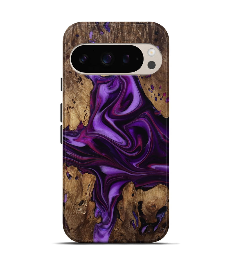 Pixel 9 Pro Wood Live Edge Phone Case - Giselle (Purple, 815473)