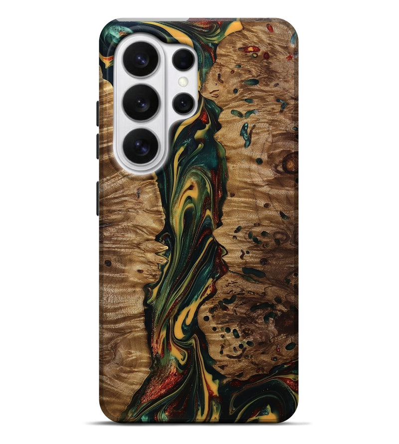 Galaxy S26 Ultra Wood Live Edge Phone Case - Lisette (Green, 815475)