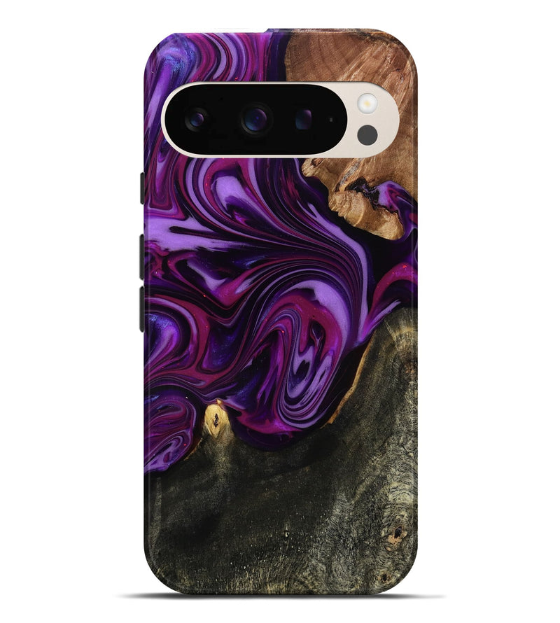 Pixel 9 Pro XL Wood Live Edge Phone Case - Osvaldo (Purple, 815476)