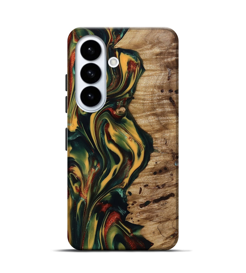 Galaxy S26 Wood Live Edge Phone Case - Danny (Green, 815477)