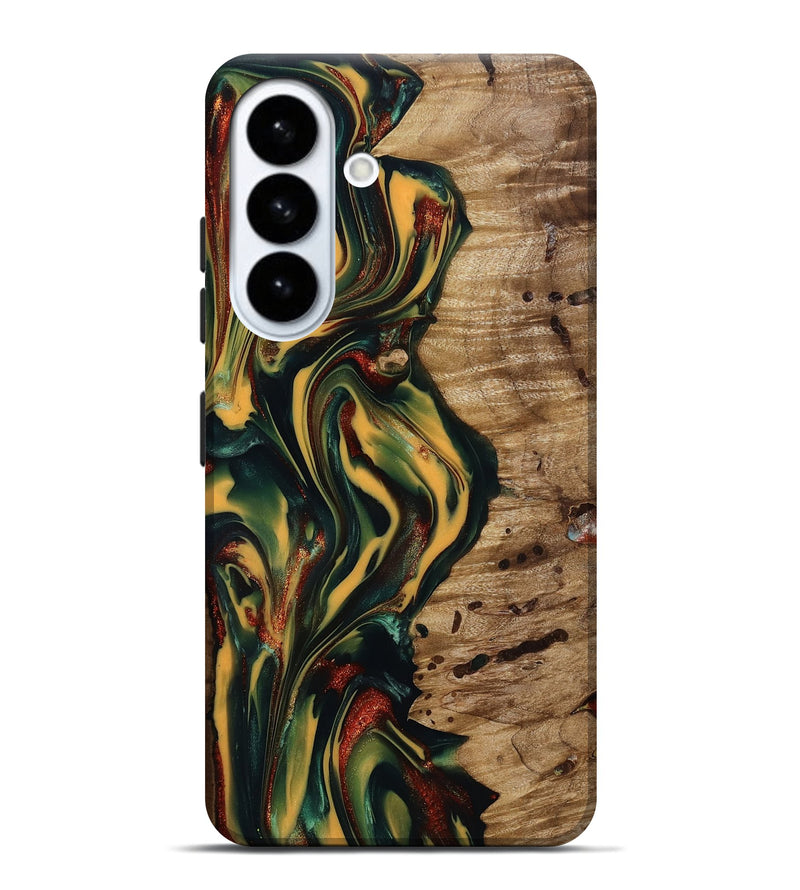 Galaxy S26 Plus Wood Live Edge Phone Case - Danny (Green, 815477)