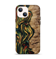 iPhone 13 Wood Live Edge Phone Case - Danny (Green, 815477)