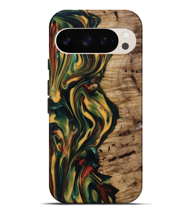 Pixel 10 Pro XL Wood Live Edge Phone Case - Danny (Green, 815477)