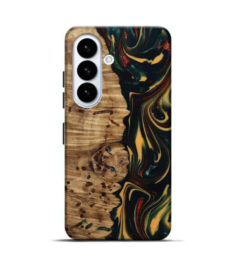 Galaxy S26 Wood Live Edge Phone Case - Darla (Green, 815478)