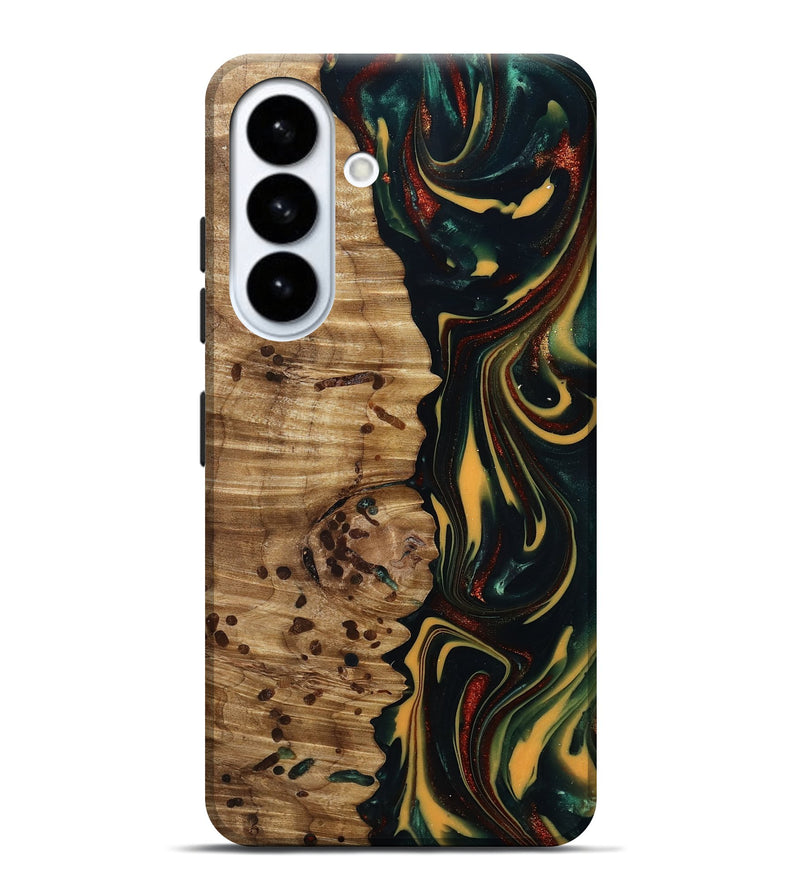 Galaxy S26 Plus Wood Live Edge Phone Case - Darla (Green, 815478)
