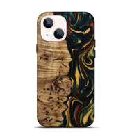 iPhone 13 Wood Live Edge Phone Case - Darla (Green, 815478)
