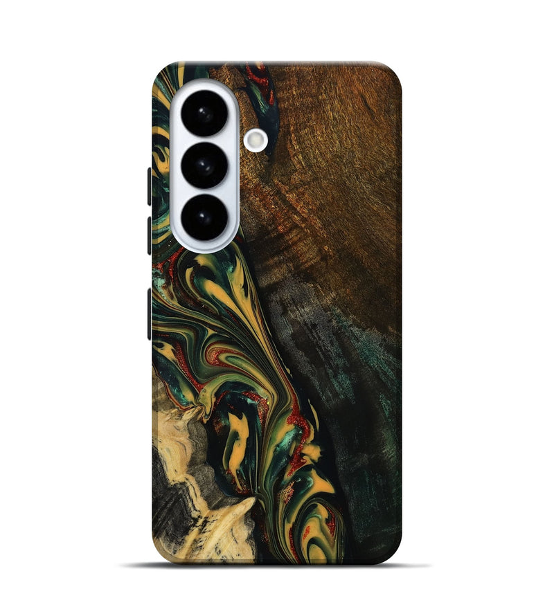 Galaxy S26 Wood Live Edge Phone Case - Dortha (Green, 815479)