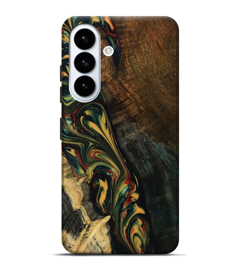 Galaxy S26 Plus Wood Live Edge Phone Case - Dortha (Green, 815479)