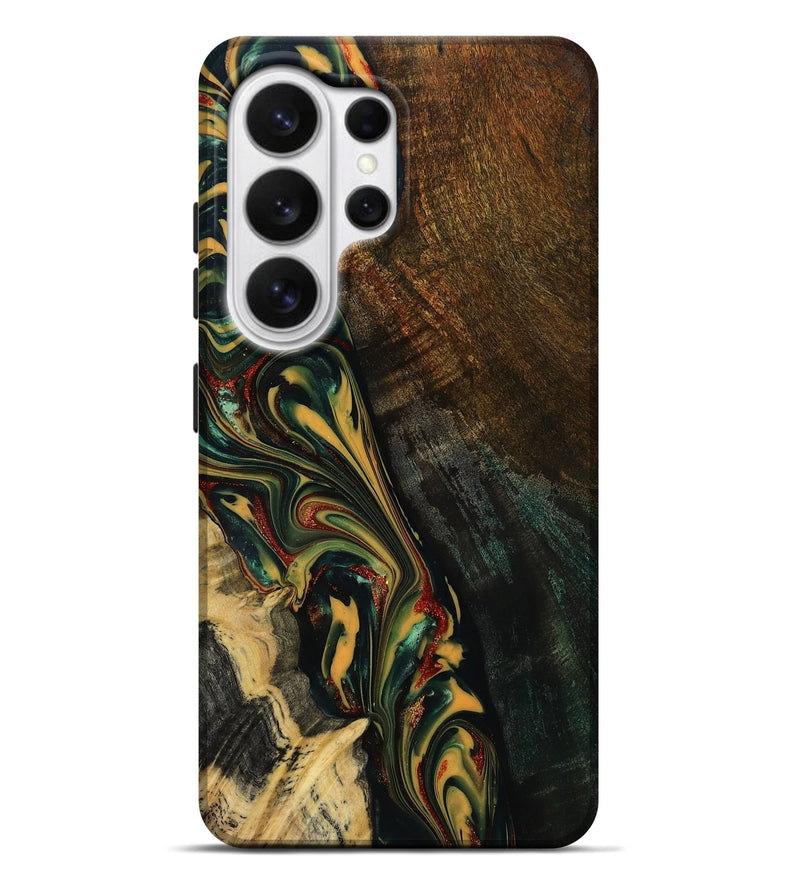 Galaxy S26 Ultra Wood Live Edge Phone Case - Dortha (Green, 815479)