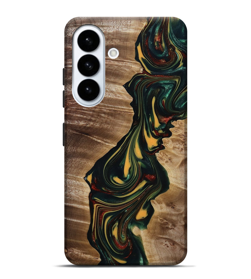 Galaxy S26 Plus Wood Live Edge Phone Case - Lynette (Green, 815480)