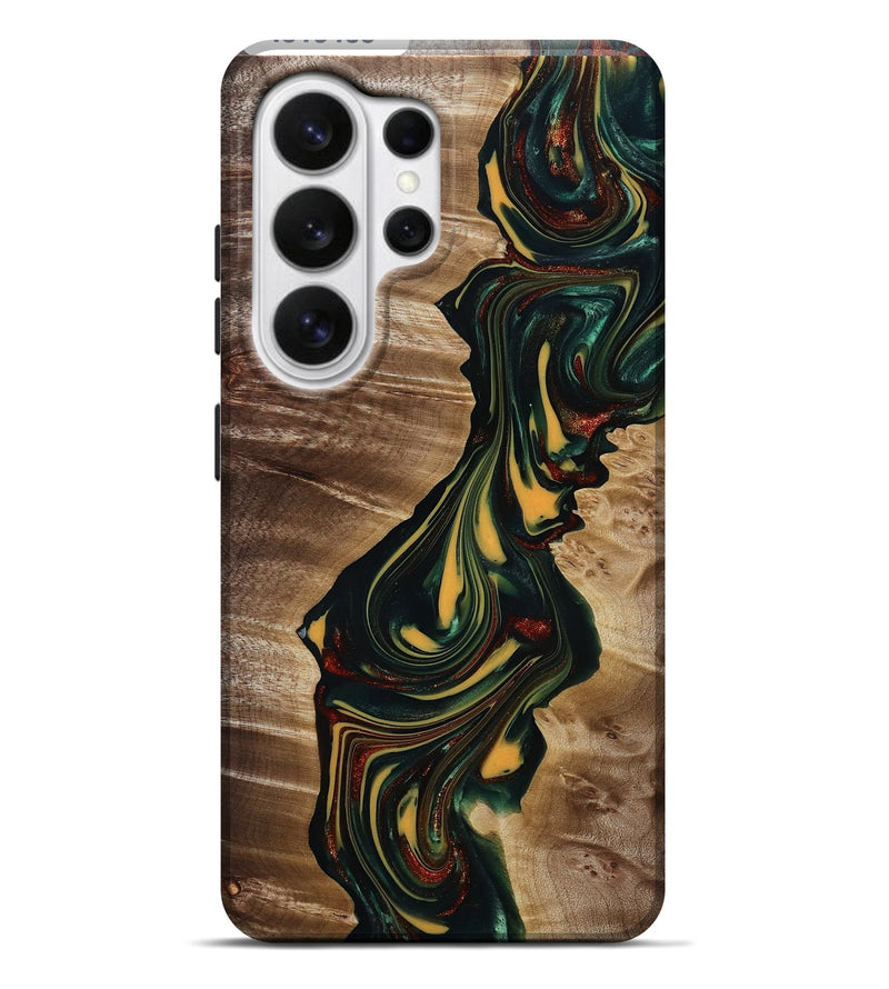 Galaxy S26 Ultra Wood Live Edge Phone Case - Lynette (Green, 815480)