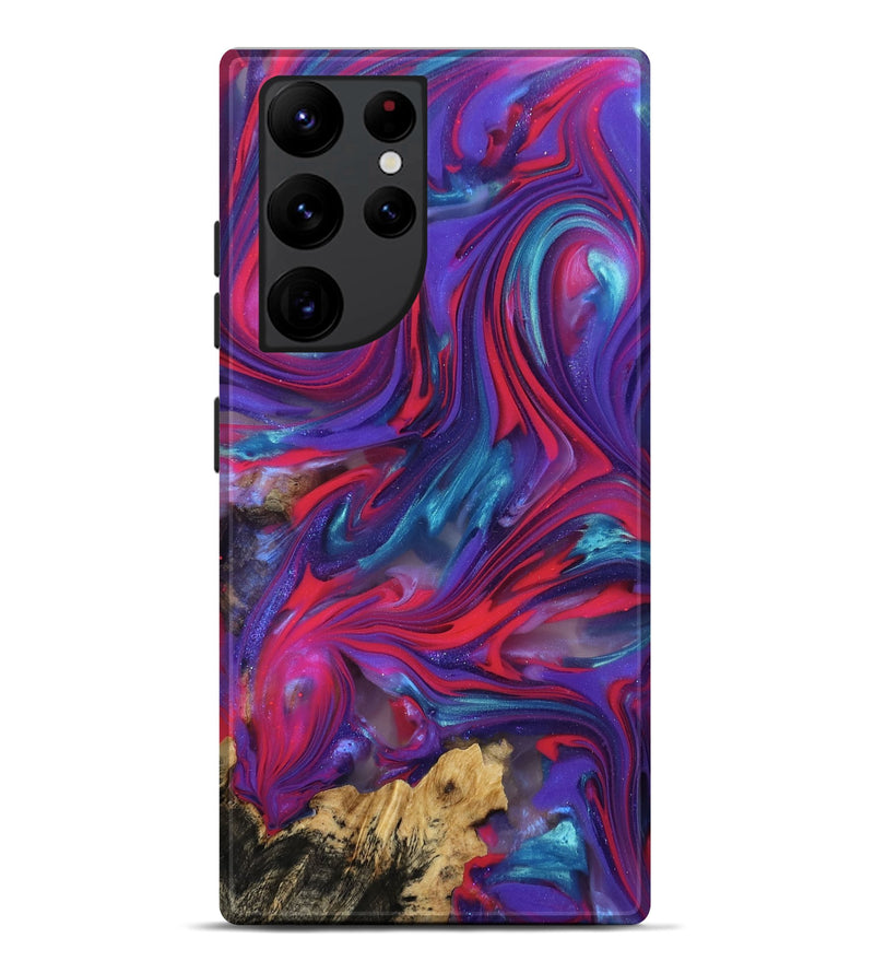 Galaxy S22 Ultra Wood Live Edge Phone Case - Goldie (Purple, 815482)