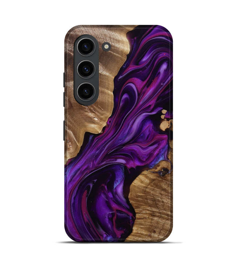 Galaxy S23 Wood Live Edge Phone Case - Tennie (Purple, 815484)