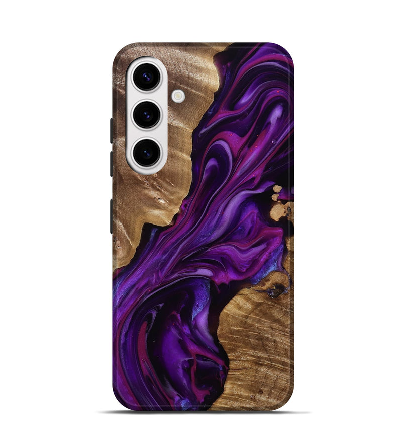 Galaxy S25 Wood Live Edge Phone Case - Tennie (Purple, 815484)