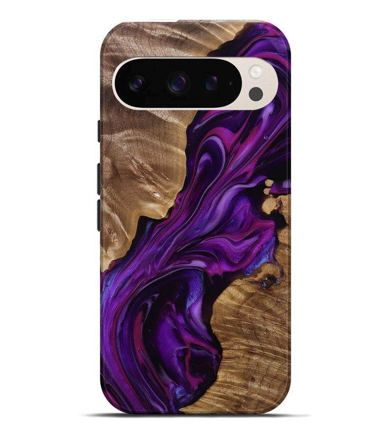 Pixel 10 Pro XL Wood Live Edge Phone Case - Tennie (Purple, 815484)