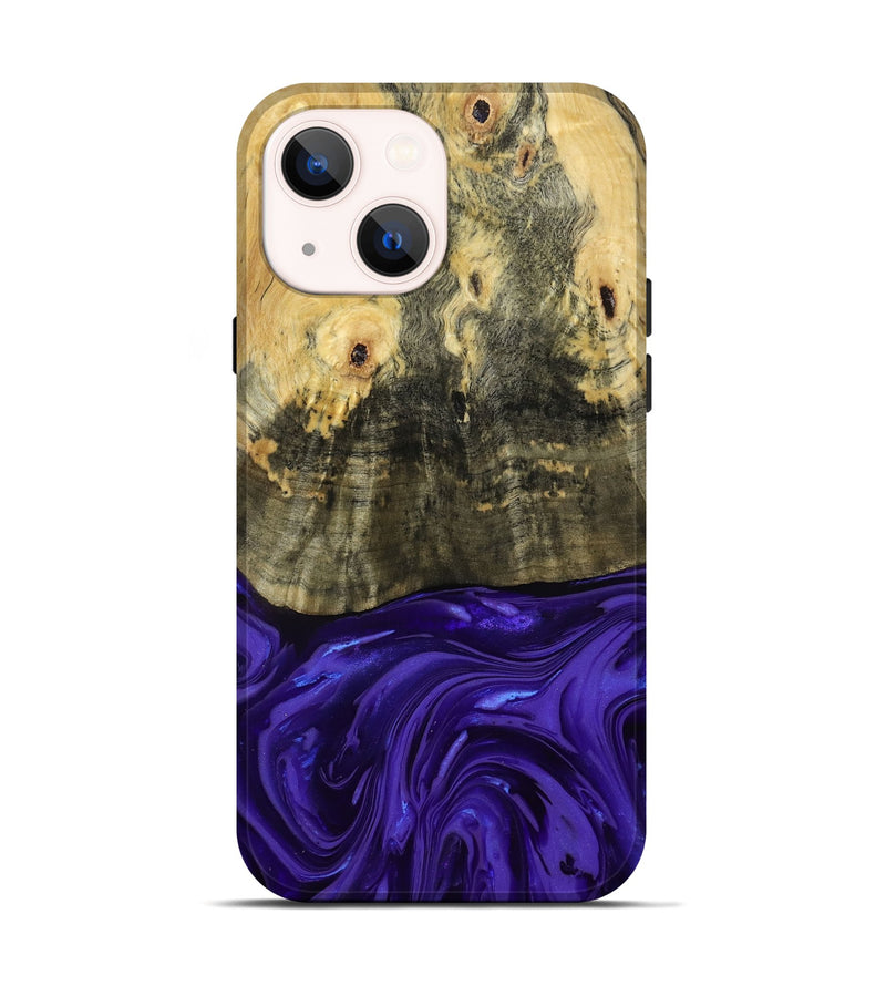 iPhone 14 Wood Live Edge Phone Case - Donavan (Purple, 815486)