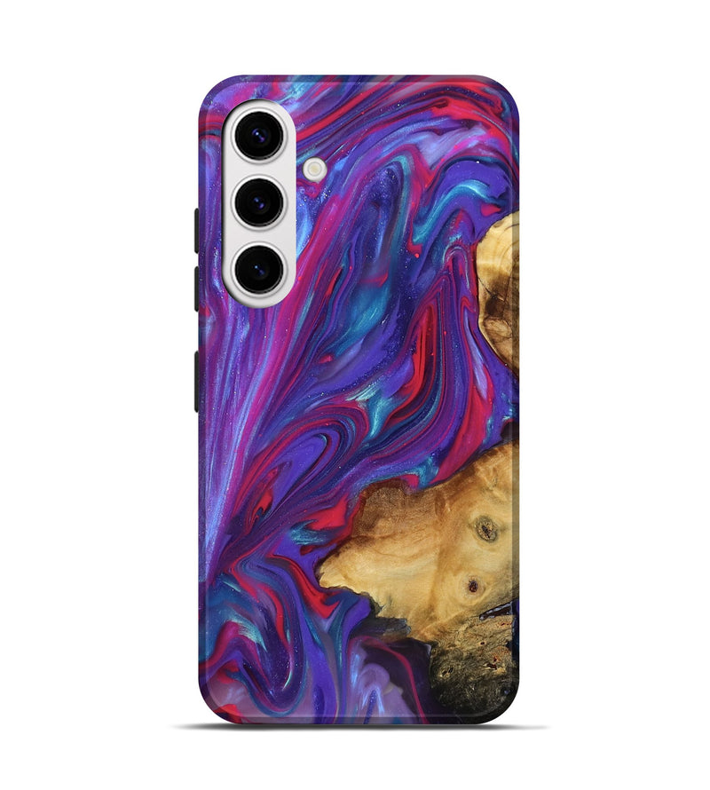 Galaxy S25 Wood Live Edge Phone Case - Ronny (Purple, 815490)