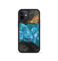iPhone 12 mini Wood Phone Case - Nya (Blue, 815492)