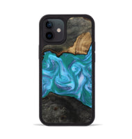 iPhone 12 Wood Phone Case - Nya (Blue, 815492)