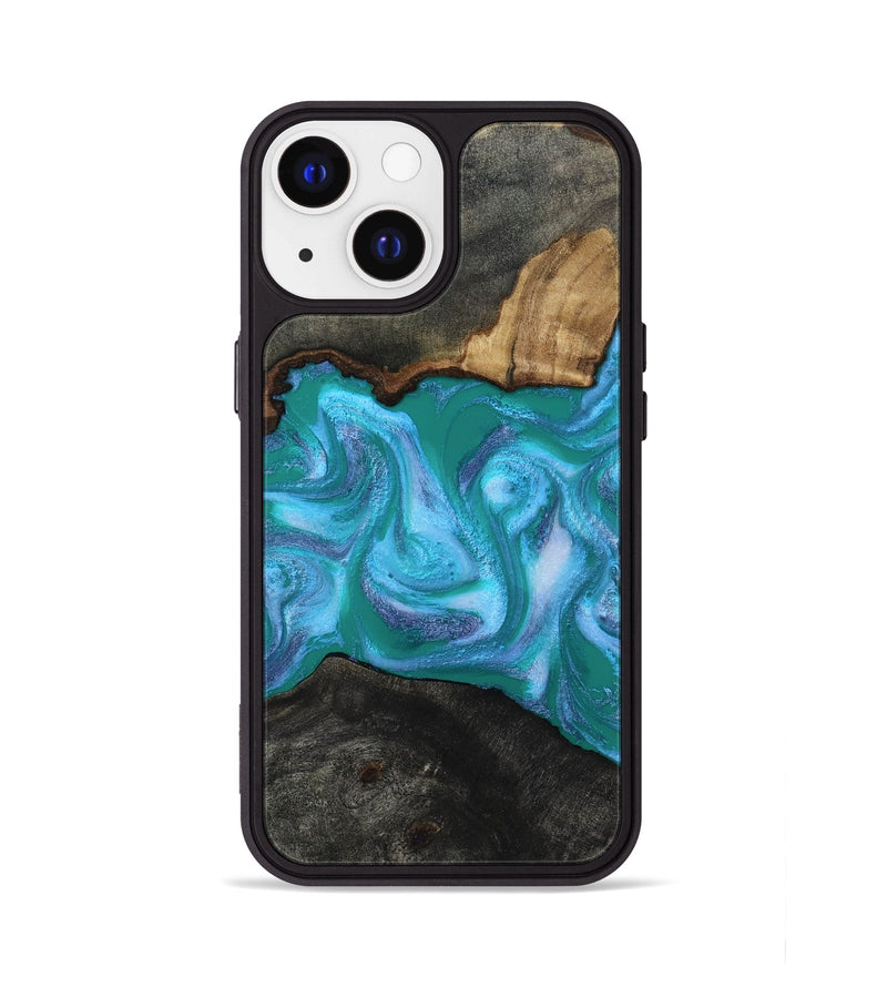 iPhone 13 Wood Phone Case - Nya (Blue, 815492)