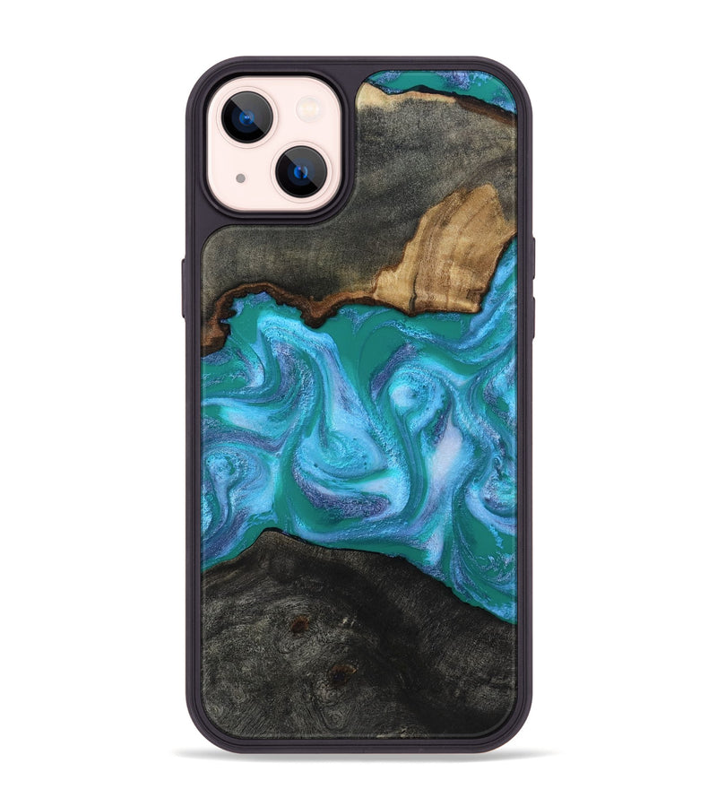 iPhone 14 Plus Wood Phone Case - Nya (Blue, 815492)