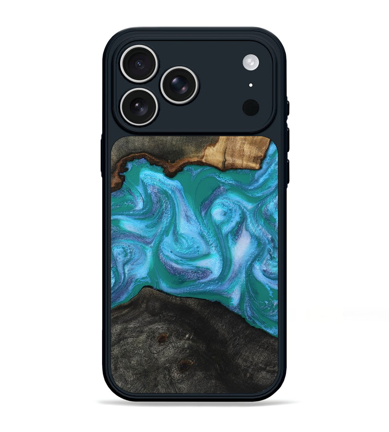 iPhone 17 Pro Max Wood Phone Case - Nya (Blue, 815492)