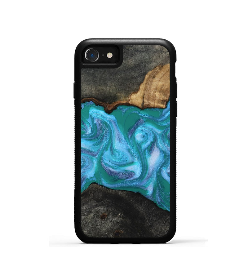 iPhone SE Wood Phone Case - Nya (Blue, 815492)