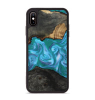 iPhone Xs Max Wood Phone Case - Nya (Blue, 815492)