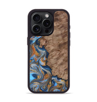 iPhone 15 Pro Wood Phone Case - Marvel (Teal & Gold, 815499)