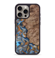 iPhone 16 Pro Max Wood Phone Case - Marvel (Teal & Gold, 815499)