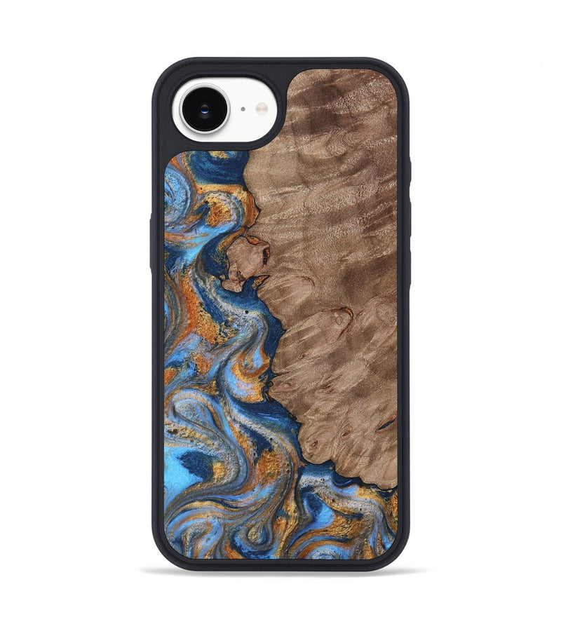 iPhone 17e Wood Phone Case - Marvel (Teal & Gold, 815499)