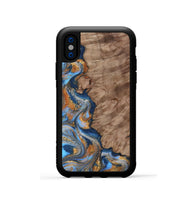 iPhone Xs Wood Phone Case - Marvel (Teal & Gold, 815499)