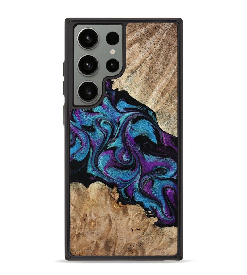 Galaxy S23 Ultra Wood Phone Case - Spring (Purple, 815506)