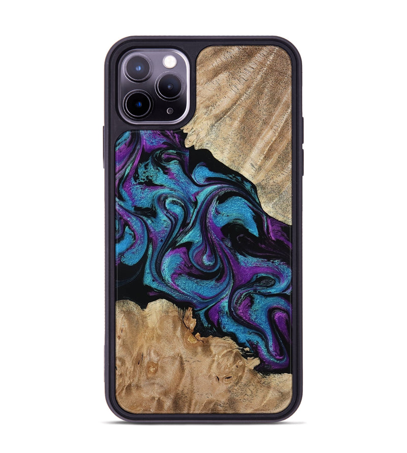 iPhone 11 Pro Max Wood Phone Case - Spring (Purple, 815506)