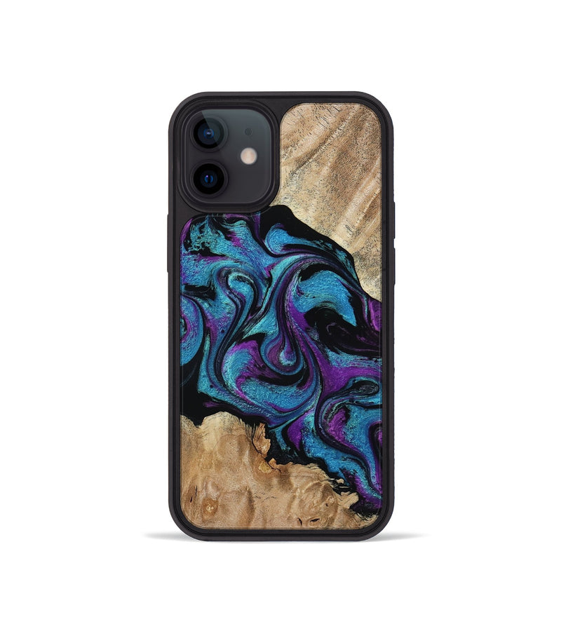 iPhone 12 mini Wood Phone Case - Spring (Purple, 815506)
