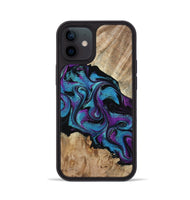 iPhone 12 Wood Phone Case - Spring (Purple, 815506)
