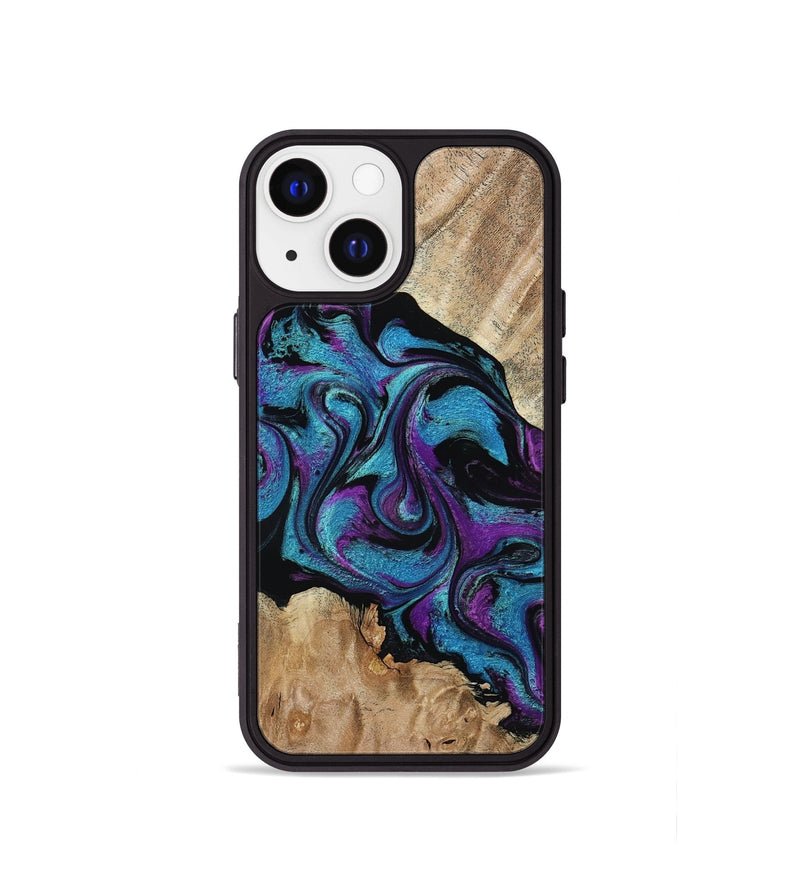 iPhone 13 mini Wood Phone Case - Spring (Purple, 815506)