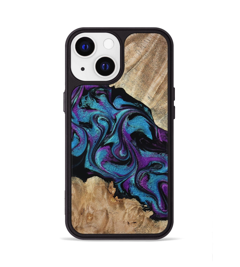 iPhone 13 Wood Phone Case - Spring (Purple, 815506)
