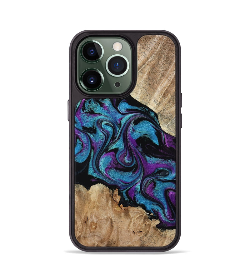iPhone 13 Pro Wood Phone Case - Spring (Purple, 815506)
