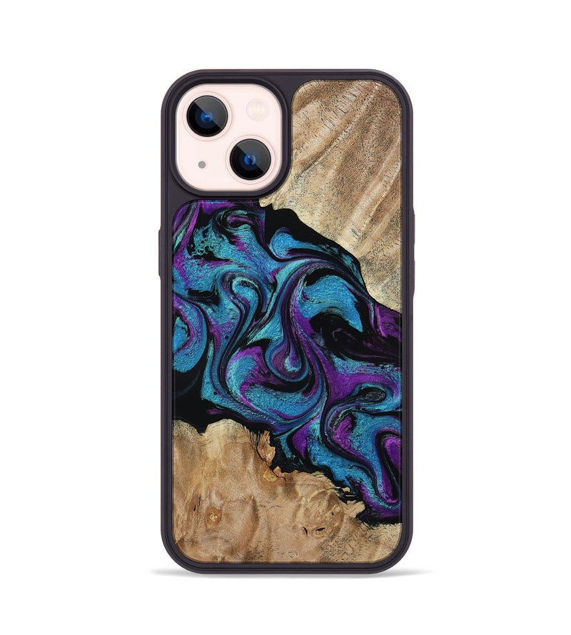 iPhone 14 Wood Phone Case - Spring (Purple, 815506)