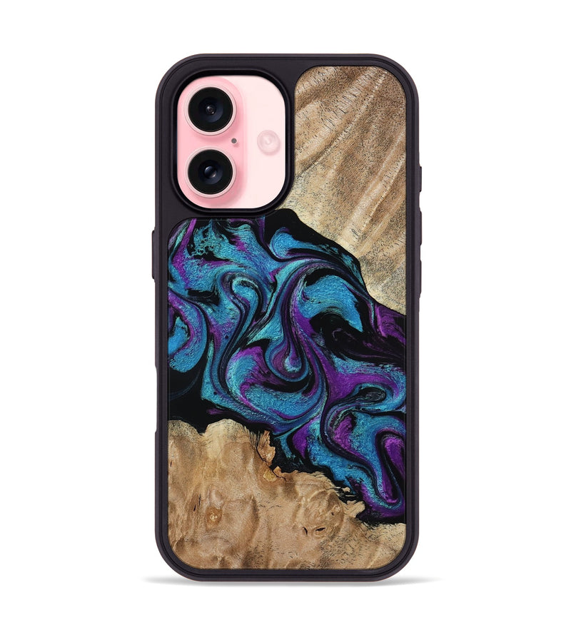 iPhone 16 Wood Phone Case - Spring (Purple, 815506)