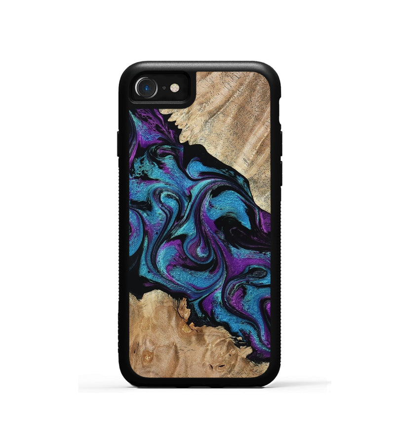 iPhone SE Wood Phone Case - Spring (Purple, 815506)