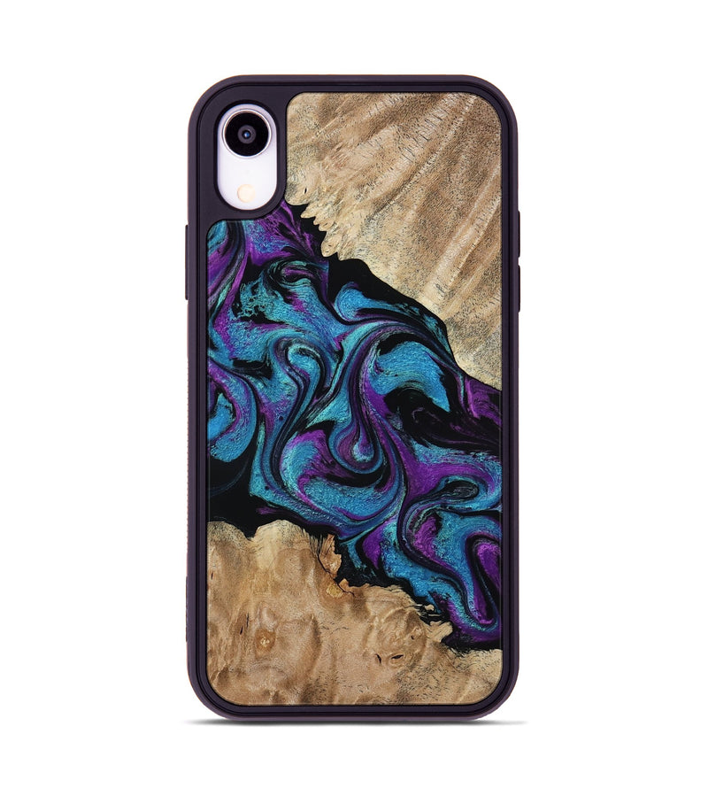 iPhone Xr Wood Phone Case - Spring (Purple, 815506)