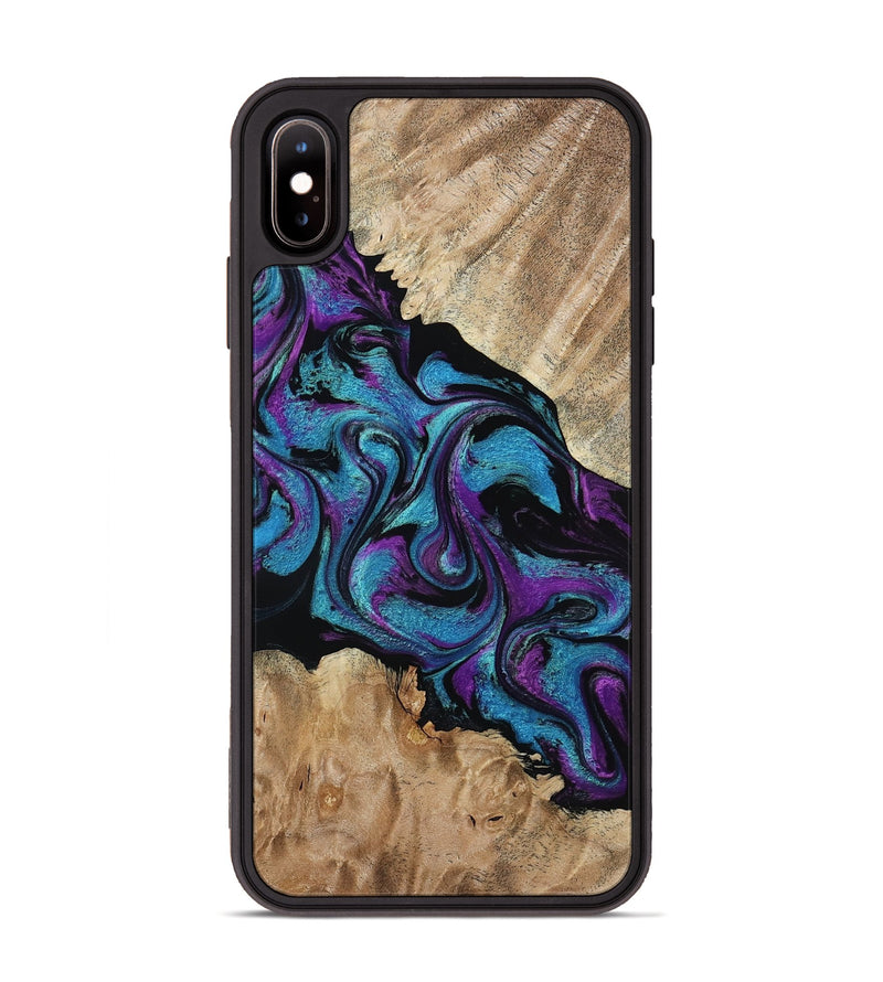 iPhone Xs Max Wood Phone Case - Spring (Purple, 815506)