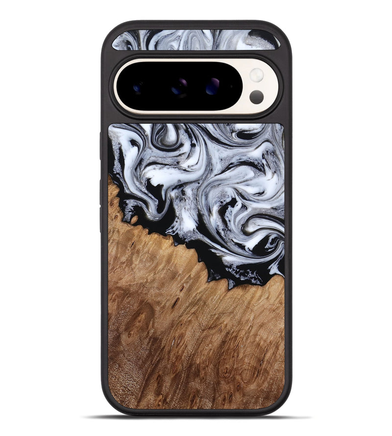 Pixel 10 Pro XL Wood Phone Case - Coretta (Black & White, 815507)