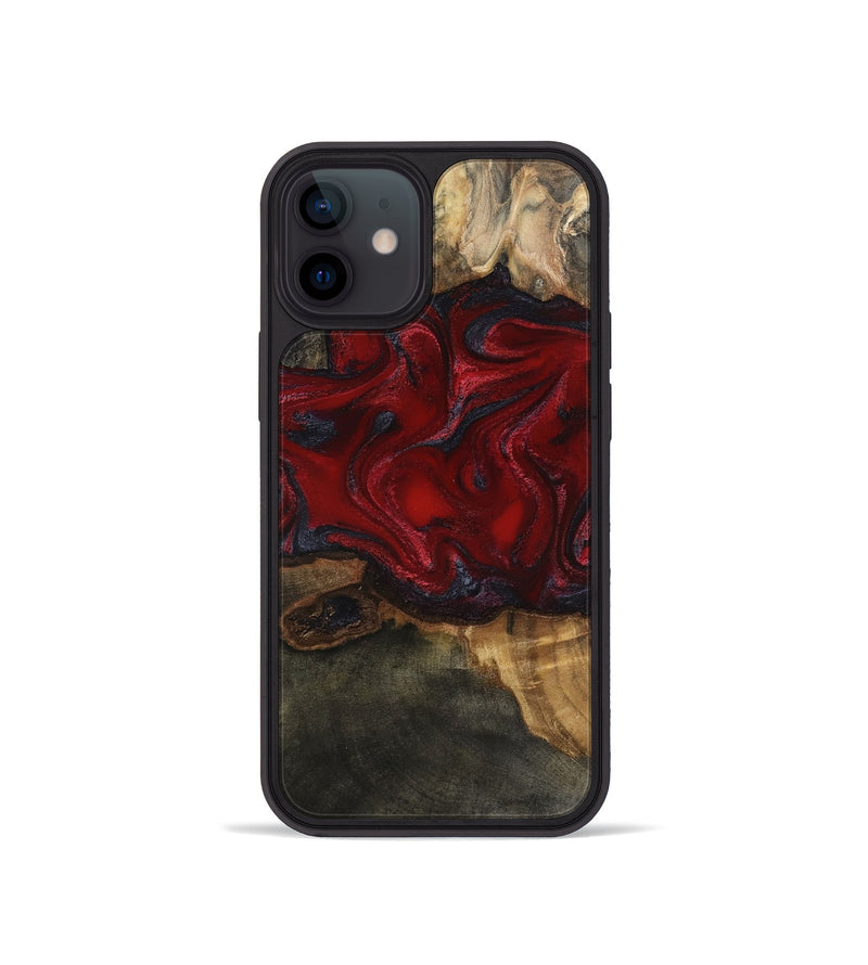 iPhone 12 mini Wood Phone Case - Lina (Red, 815509)