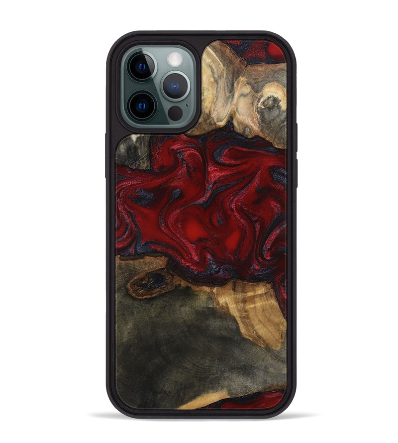 iPhone 12 Pro Max Wood Phone Case - Lina (Red, 815509)