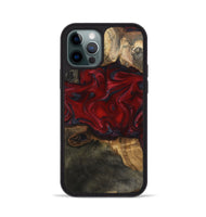 iPhone 12 Pro Wood Phone Case - Lina (Red, 815509)