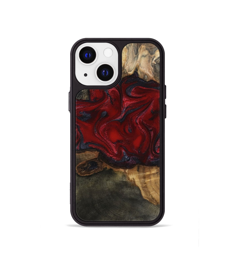iPhone 13 mini Wood Phone Case - Lina (Red, 815509)